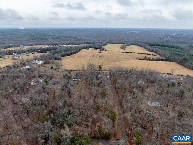 drone / aerial view featuring a rural view