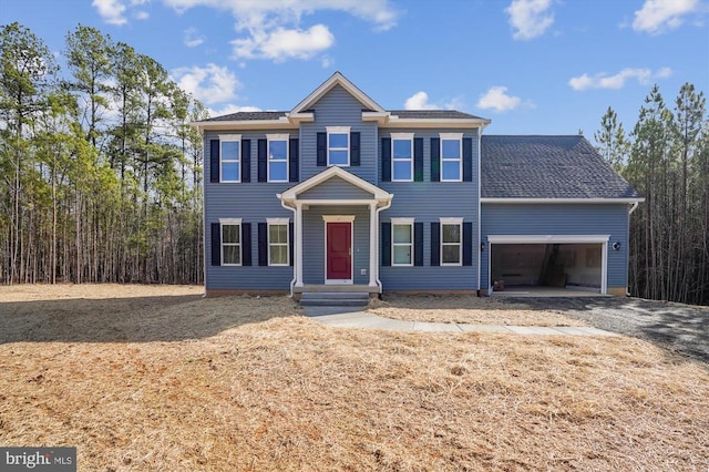 view of front of house featuring a garage