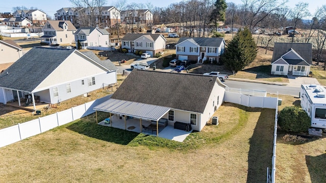 drone / aerial view with a residential view