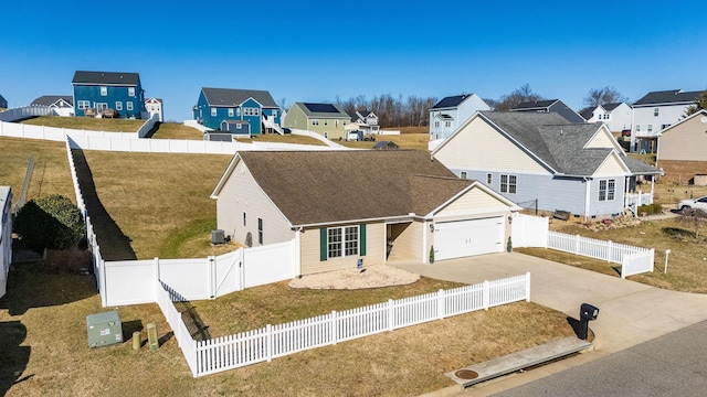 aerial view featuring a residential view