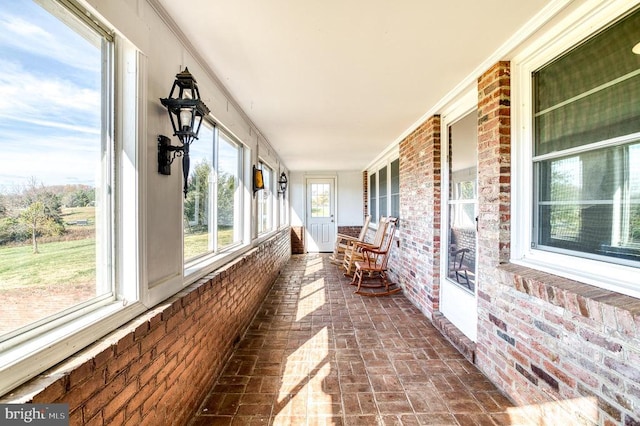 view of sunroom