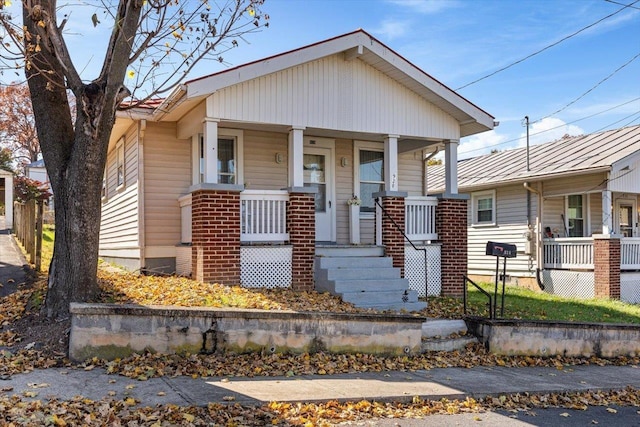 bungalow with a porch