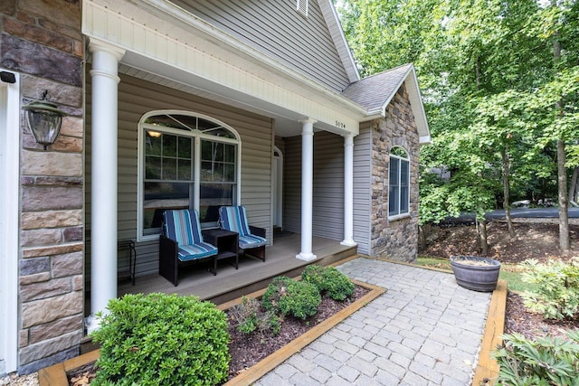 view of patio / terrace featuring covered porch