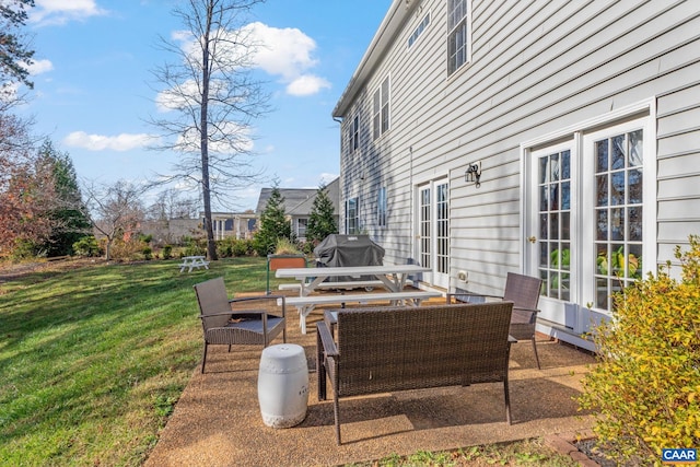 view of patio featuring area for grilling