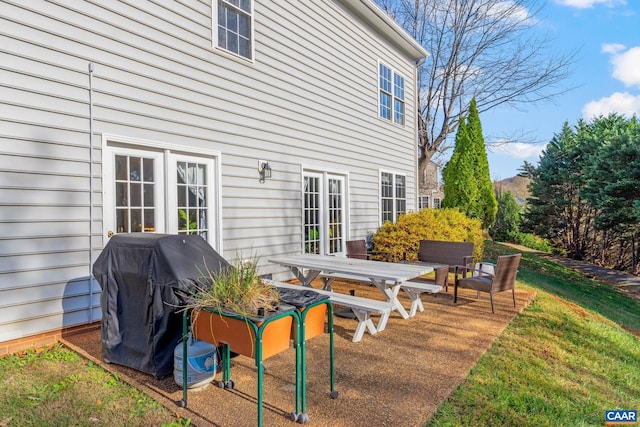 view of patio / terrace featuring grilling area