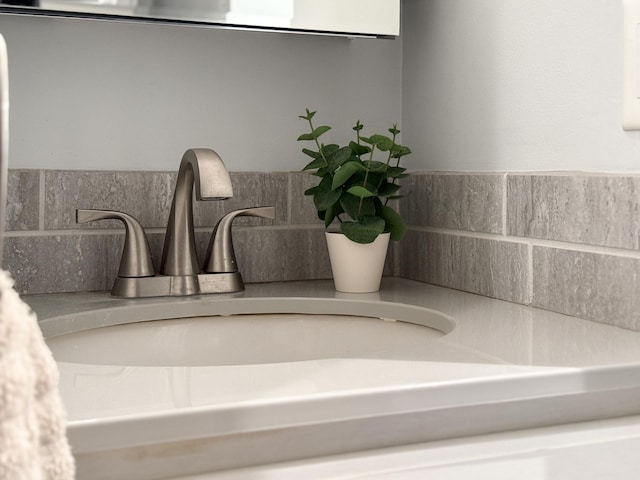 interior details featuring sink