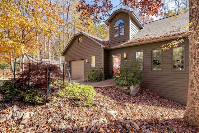 view of front of house featuring a garage