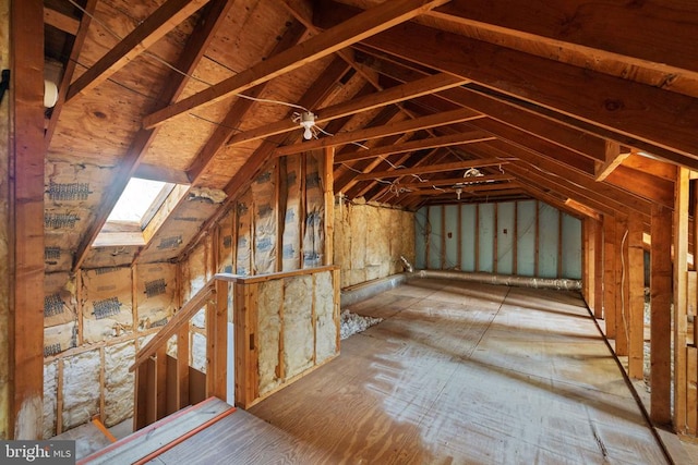 view of attic