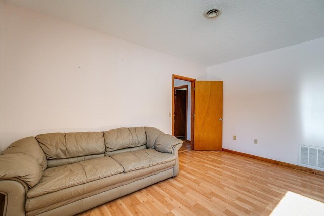 living room featuring light hardwood / wood-style flooring