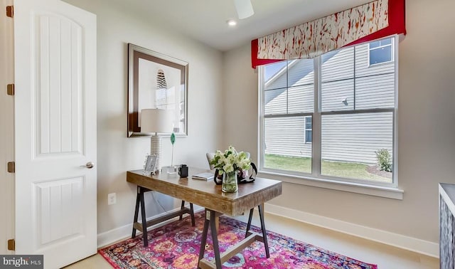 office space with plenty of natural light