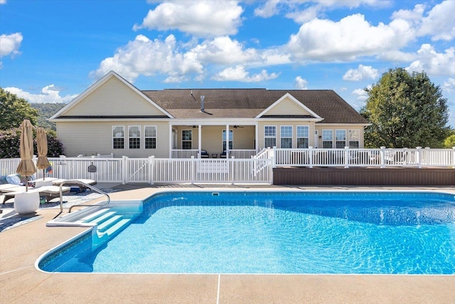 view of pool featuring a patio area