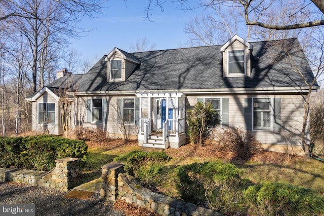 view of cape cod home