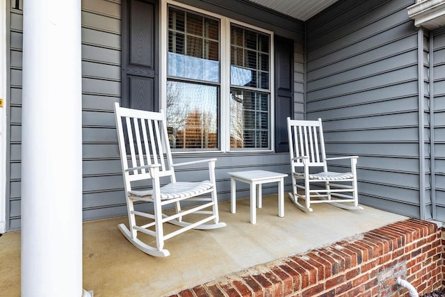 view of patio with covered porch