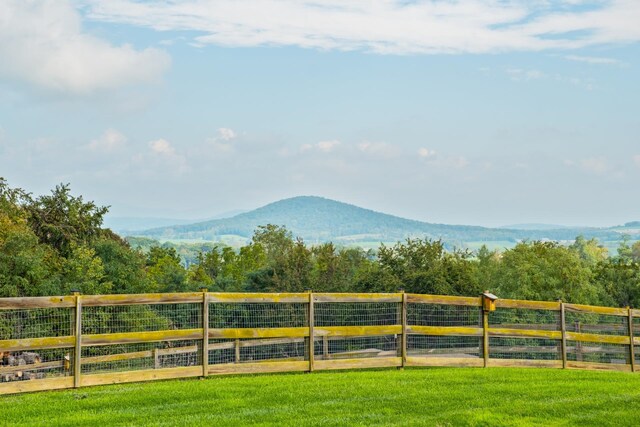 property view of mountains with a rural view