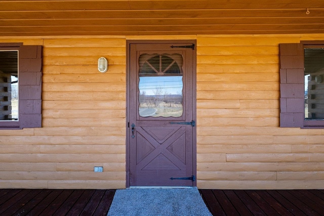 view of doorway to property