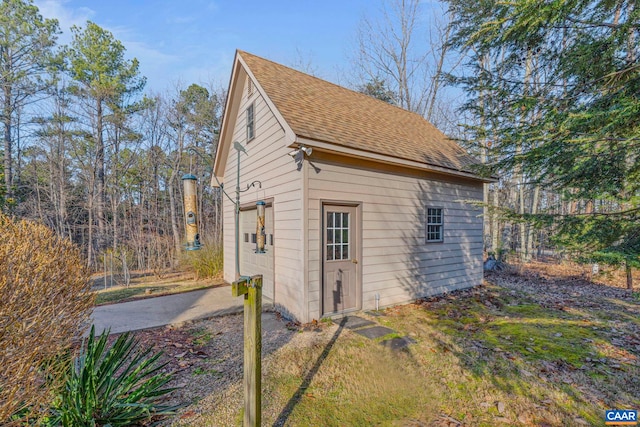 view of outbuilding featuring an outdoor structure