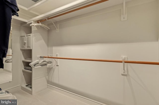 view of walk in closet