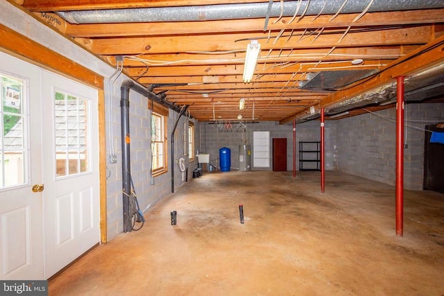 basement with sink