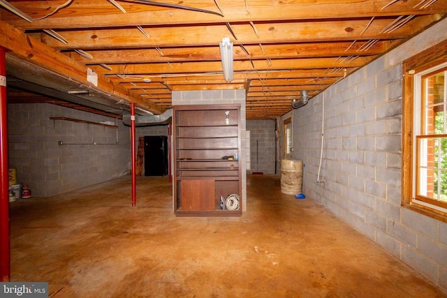 view of basement