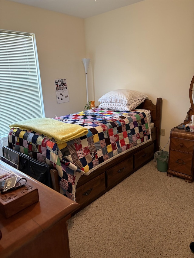 bedroom featuring carpet flooring