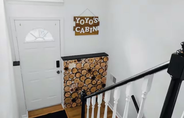 foyer featuring stairway