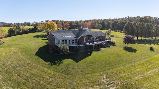 drone / aerial view featuring a rural view