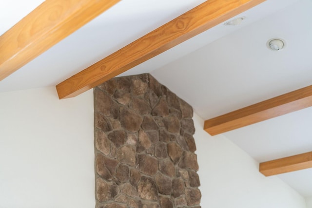 room details featuring beam ceiling