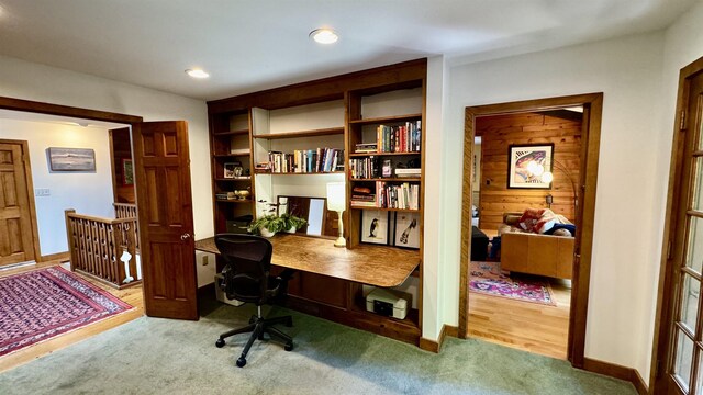 office area featuring carpet