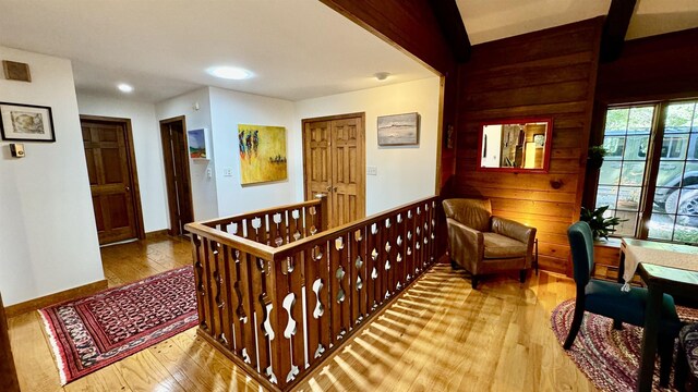 hallway featuring light hardwood / wood-style flooring