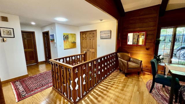 hallway featuring light hardwood / wood-style flooring