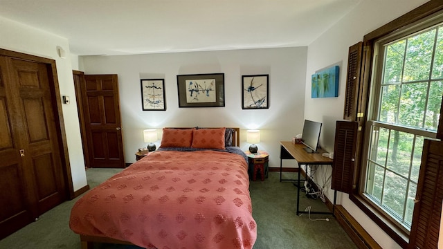 view of carpeted bedroom