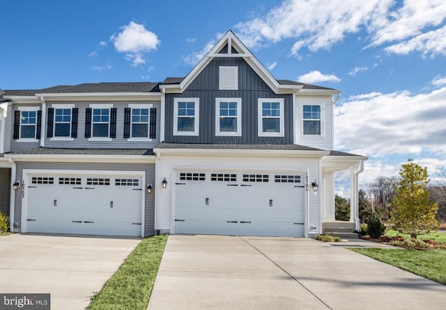 view of front facade with a garage