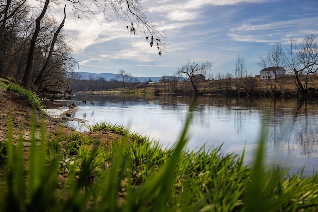 property view of water featuring a mountain view