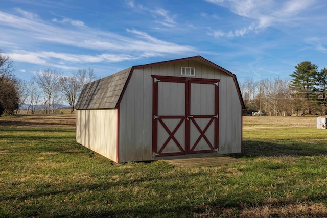 view of shed