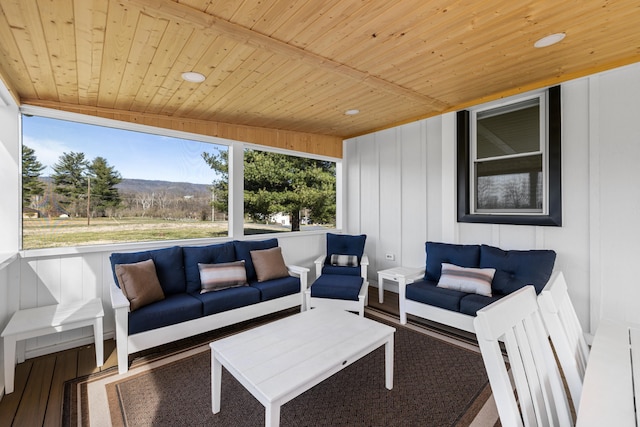 exterior space with outdoor lounge area