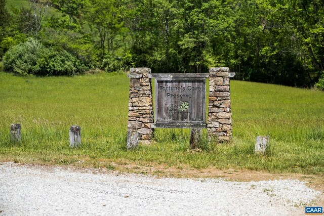 view of community sign