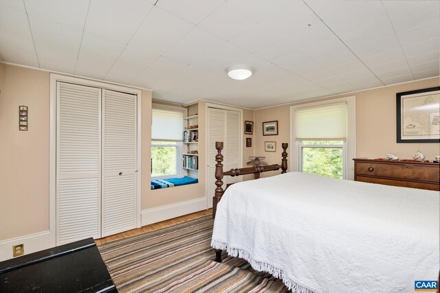 bedroom featuring hardwood / wood-style floors