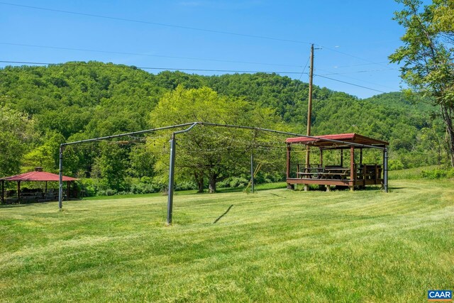 view of community featuring a lawn