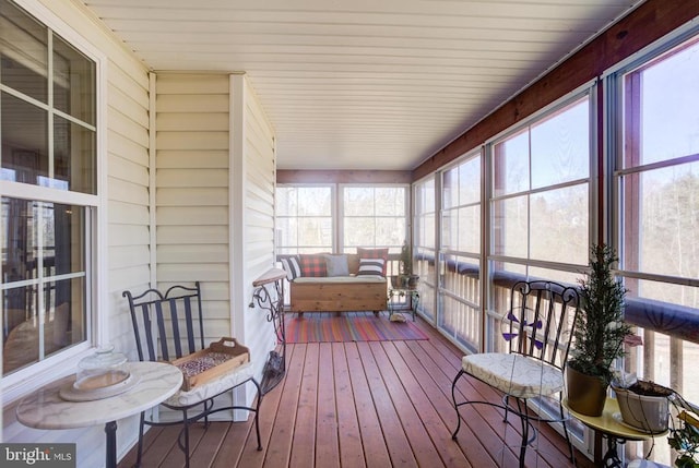 view of sunroom