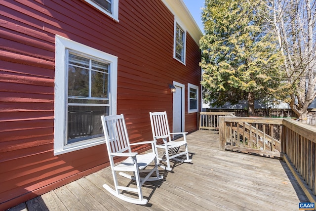 view of wooden deck