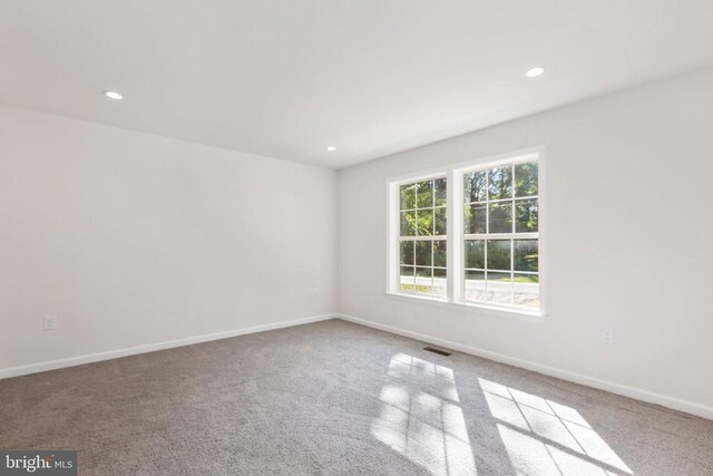 view of carpeted spare room