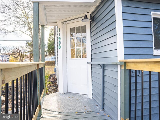 view of doorway to property