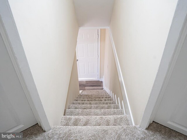 view of stairway