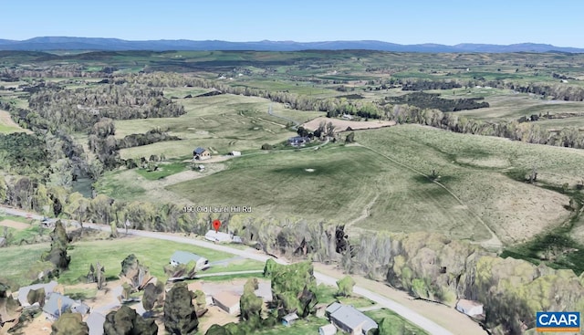 aerial view featuring a mountain view