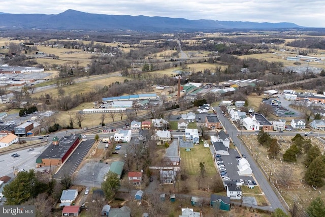 bird's eye view with a mountain view