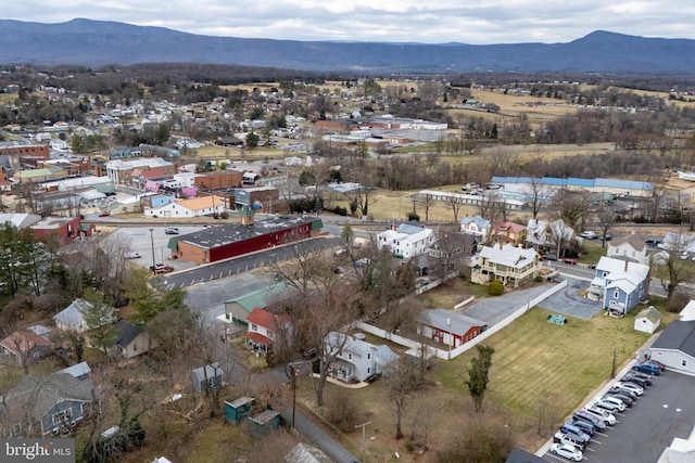 bird's eye view featuring a mountain view