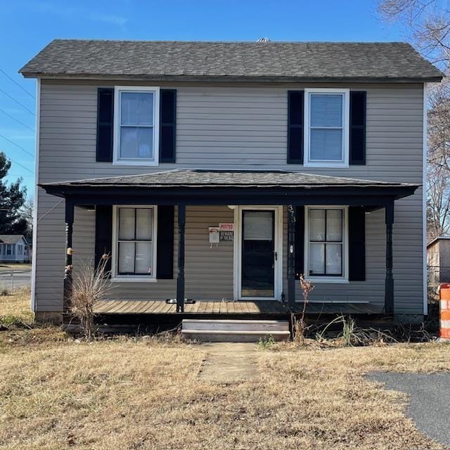 view of property featuring a porch