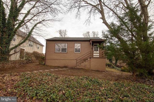 view of back of property