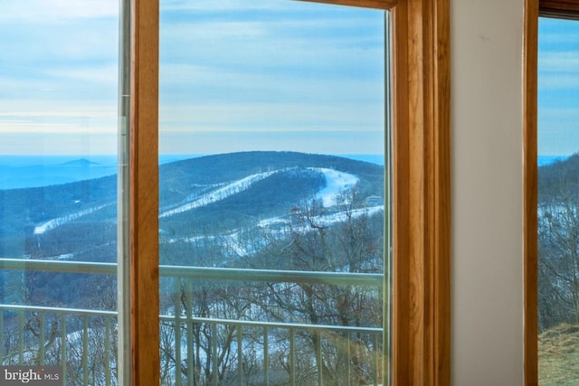 room details with a mountain view