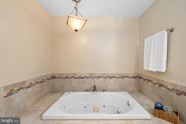 bathroom with a jetted tub